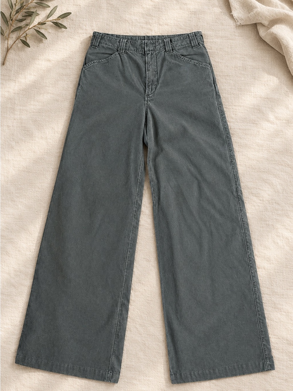 Citizens of Humanity Paloma Utility Wide Leg Trousers Size 27 Olive Green - Picture 1 of 8
